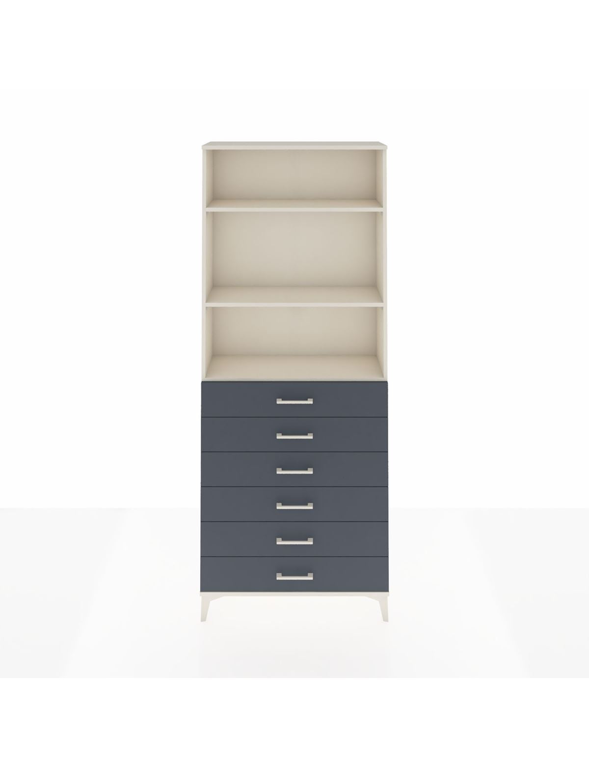 Arges Dolap 3 Raflı 6 Çekmeceli 88x30x221 Aytaşı-Antrasit