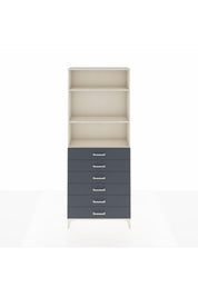 Arges Dolap 3 Raflı 6 Çekmeceli 88x30x221 Aytaşı-Antrasit