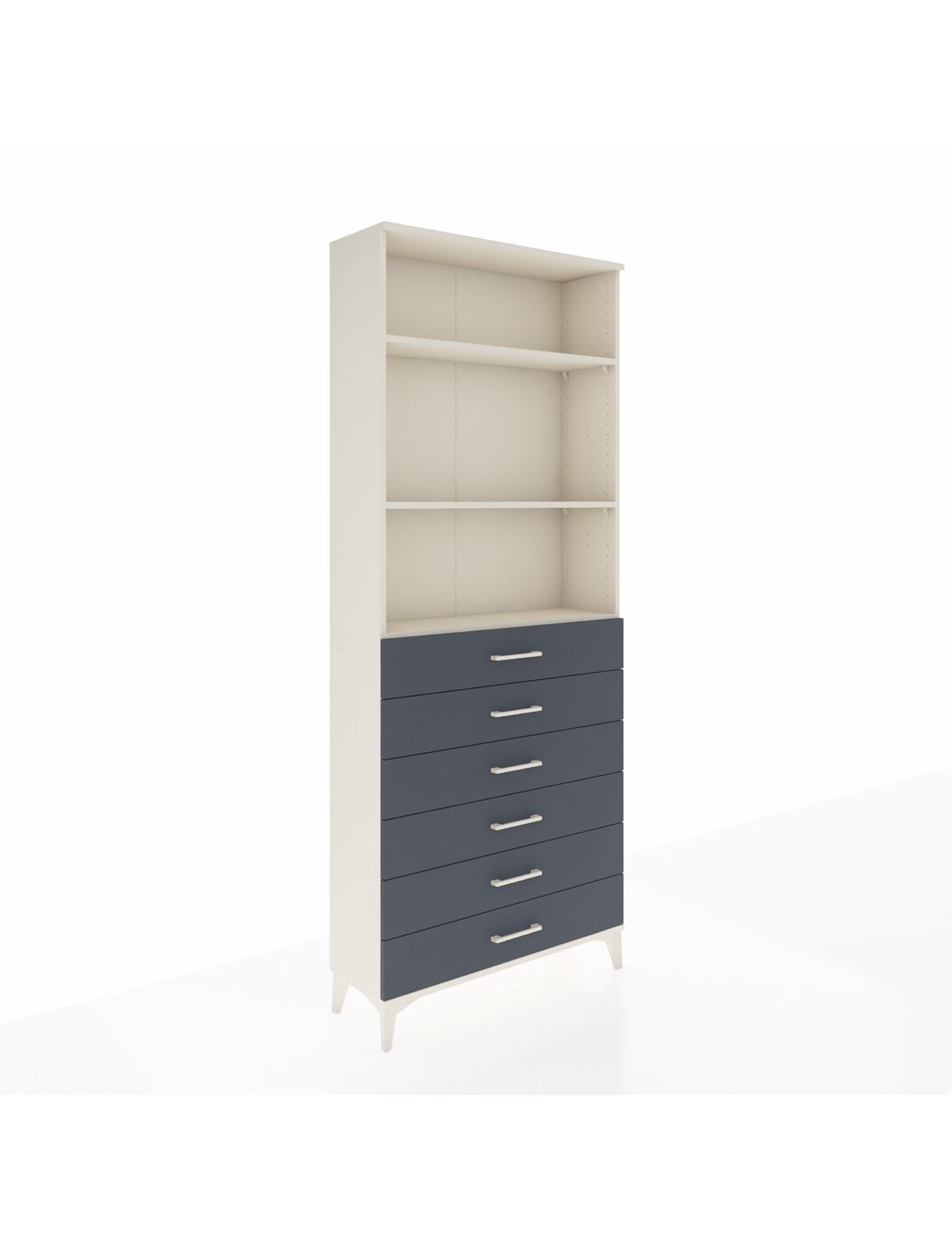 Arges Dolap 3 Raflı 6 Çekmeceli 88x30x221 Aytaşı-Antrasit