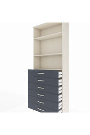 Arges Dolap 3 Raflı 6 Çekmeceli 88x30x221 Aytaşı-Antrasit