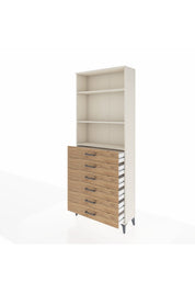 Arges Dolap 3 Raflı 6 Çekmeceli 88x30x221 Aytaşı-Çam