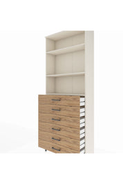 Arges Dolap 3 Raflı 6 Çekmeceli 88x30x221 Aytaşı-Çam