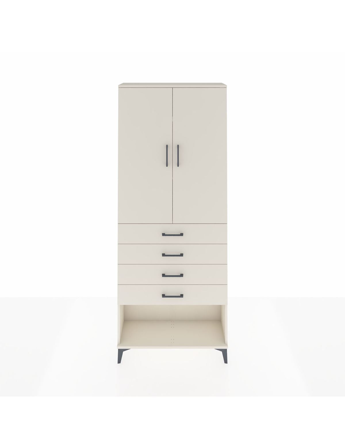 Arges Dolap 3 Raflı 4 Çekmeceli 2 Kapaklı 88x30x221 Aytaşı-Aytaşı