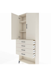 Arges Dolap 3 Raflı 4 Çekmeceli 2 Kapaklı 88x30x221 Aytaşı-Aytaşı