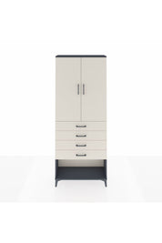 Arges Dolap 3 Raflı 4 Çekmeceli 2 Kapaklı 88x30x221 Antrasit-Aytaşı