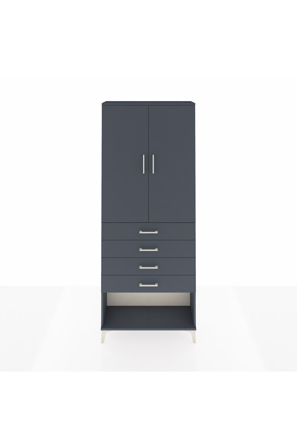 Arges Dolap 88x30x221 Antrasit-Antrasit