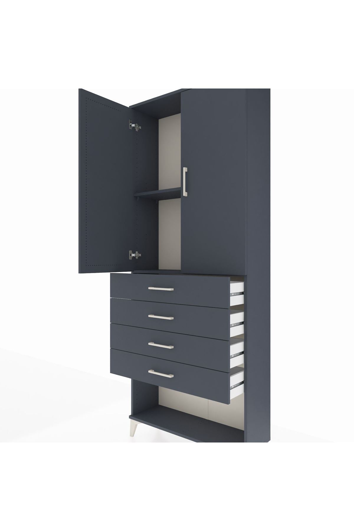 Arges Dolap 88x30x221 Antrasit-Antrasit