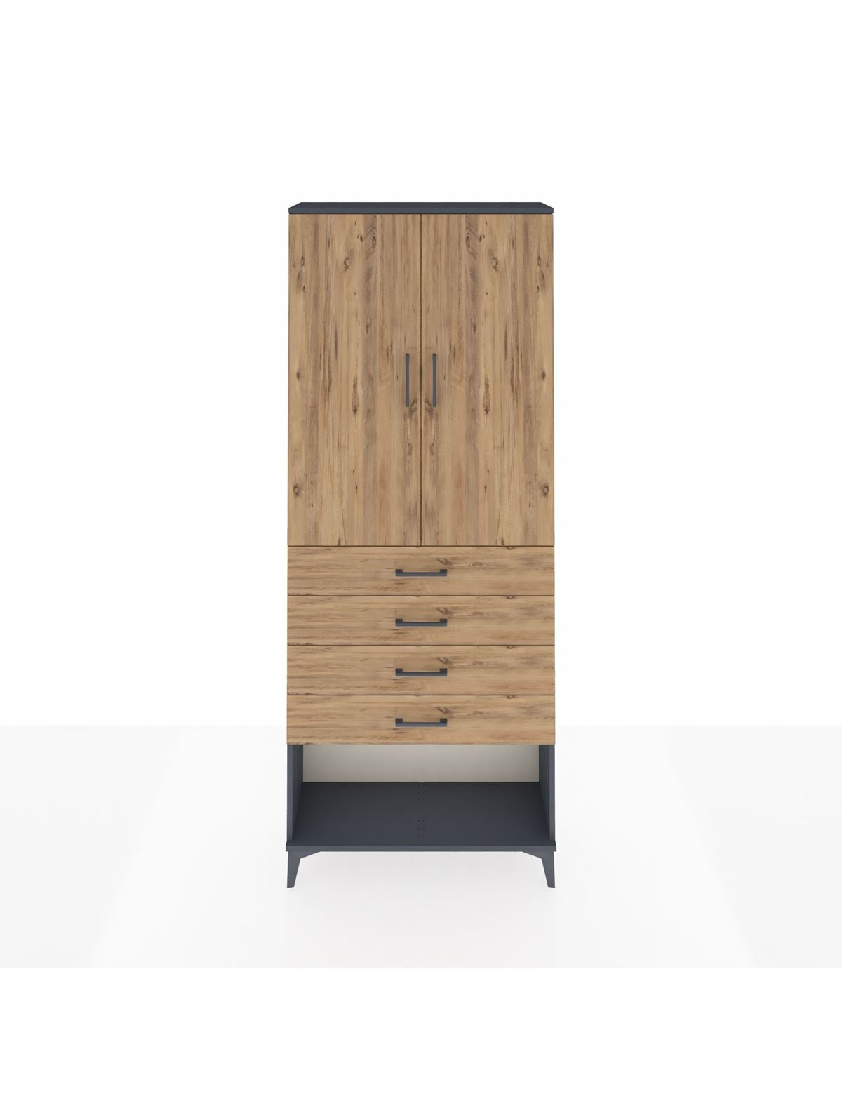 Arges Dolap 88x30x221 Antrasit-Çam