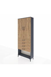 Arges Dolap 88x30x221 Antrasit-Çam