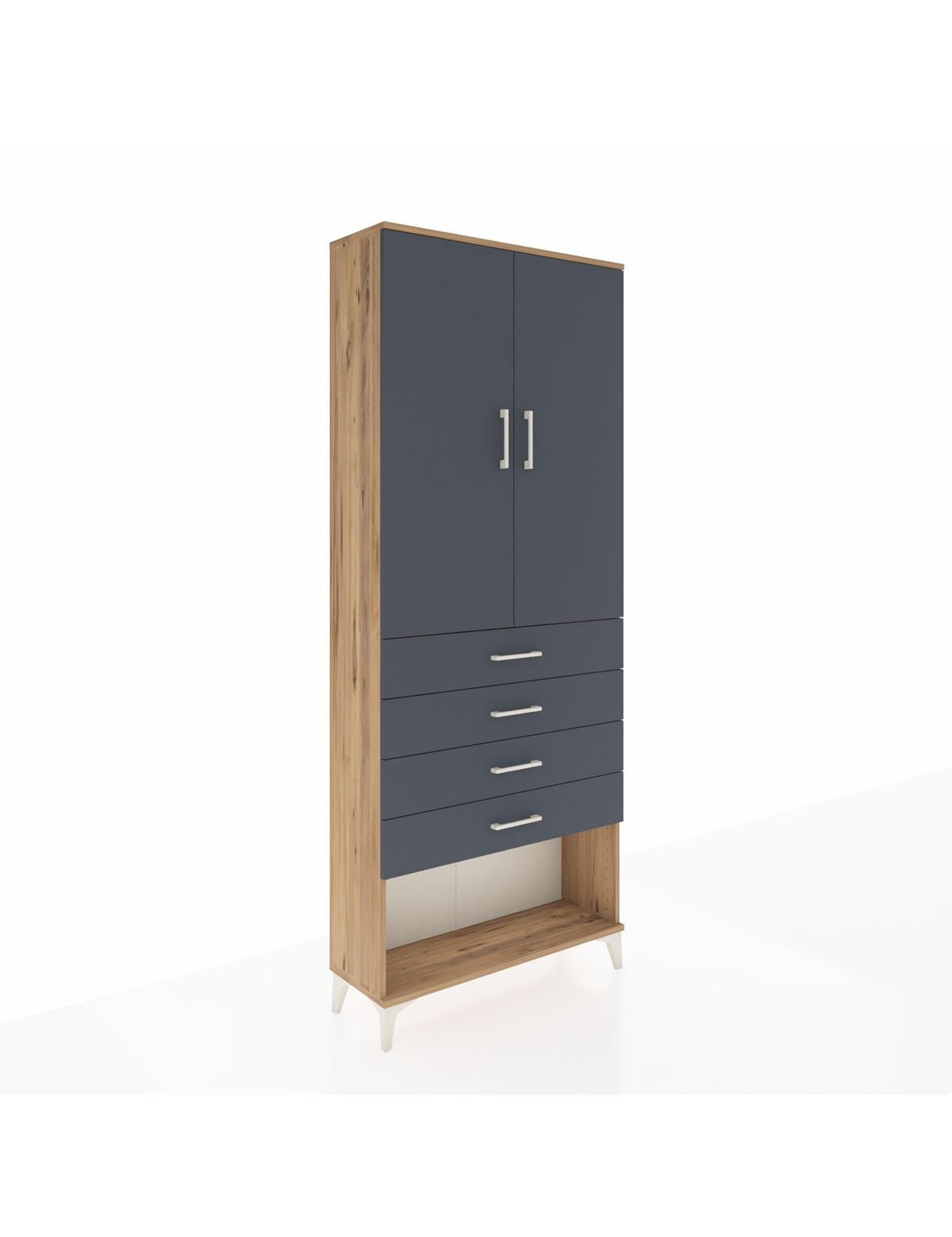 Arges Dolap 88x30x221 Çam-Antrasit