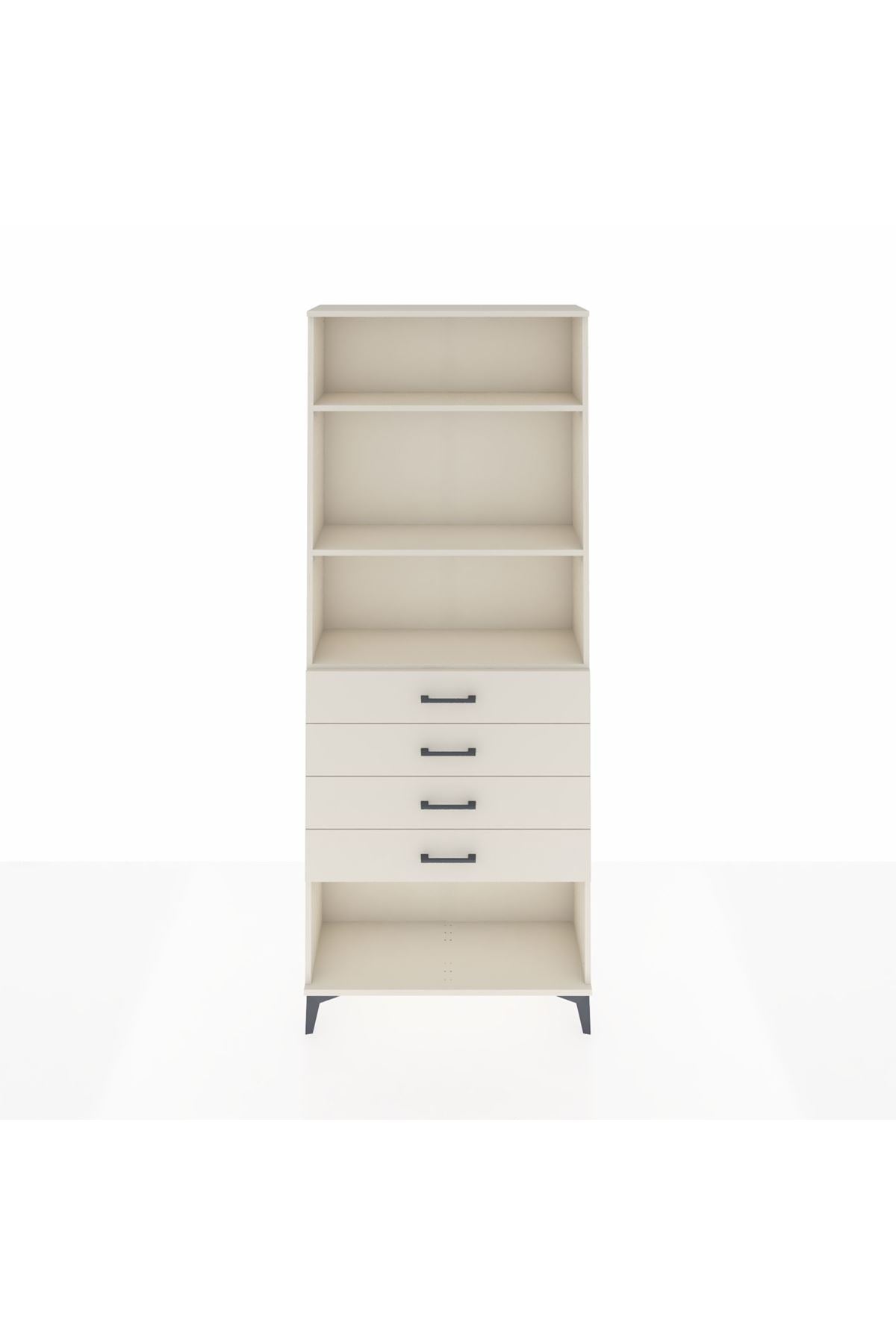 Arges Dolap 3 Raflı 4 Çekmeceli 88x30x221 Aytaşı-Aytaşı