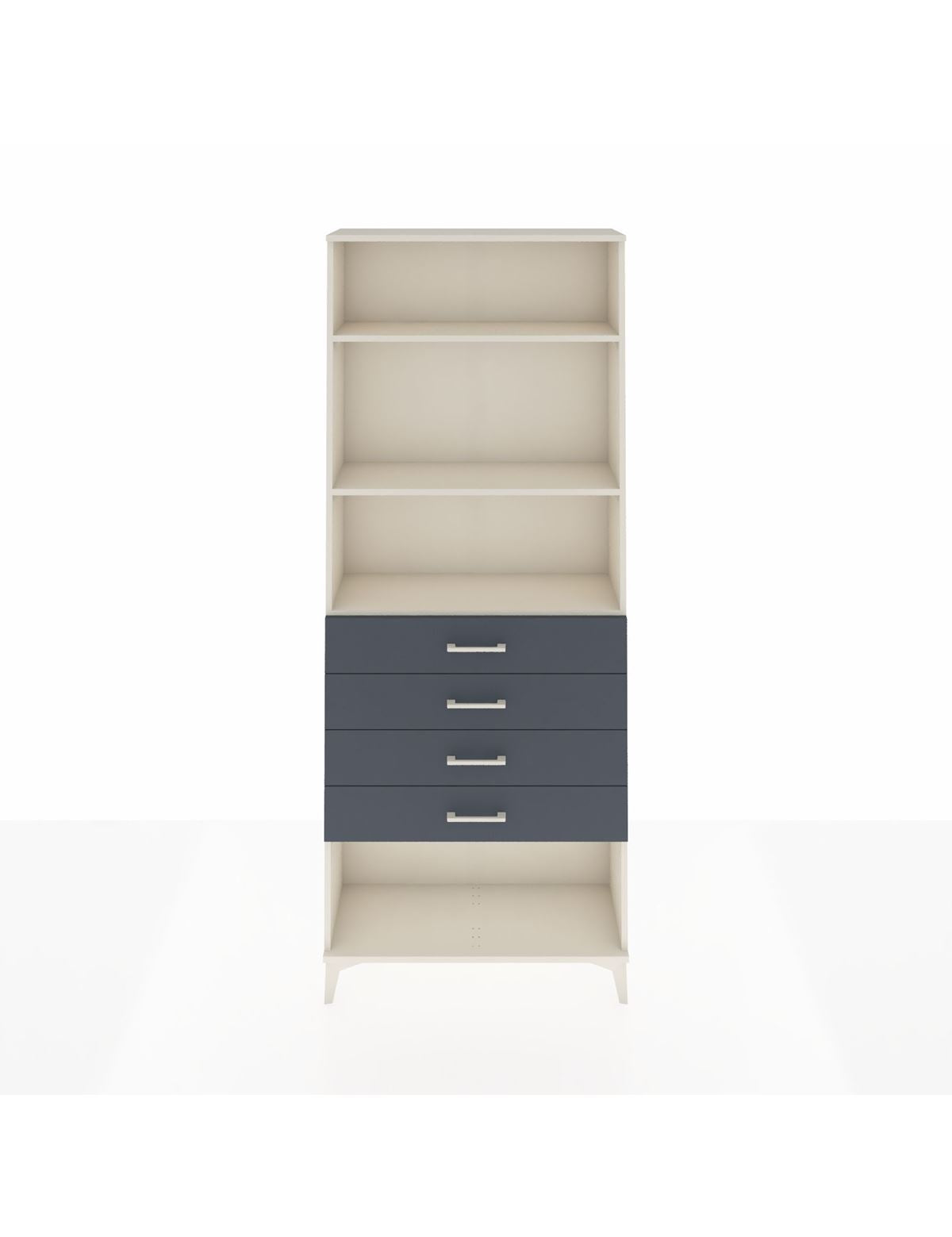 Arges Dolap 3 Raflı 4 Çekmeceli 88x30x221 Aytaşı-Antrasit