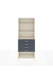 Arges Dolap 3 Raflı 4 Çekmeceli 88x30x221 Aytaşı-Antrasit