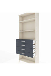 Arges Dolap 3 Raflı 4 Çekmeceli 88x30x221 Aytaşı-Antrasit