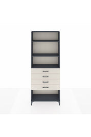 Arges Dolap 3 Raflı 4 Çekmeceli 88x30x221 Antrasit-Aytaşı