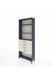 Arges Dolap 3 Raflı 4 Çekmeceli 88x30x221 Antrasit-Aytaşı