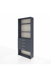 Arges Dolap 3 Raflı 4 Çekmeceli 88x30x221 Antrasit-Antrasit