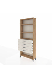 Arges Dolap 3 Raflı 4 Çekmeceli 88x30x221 Çam-Aytaşı