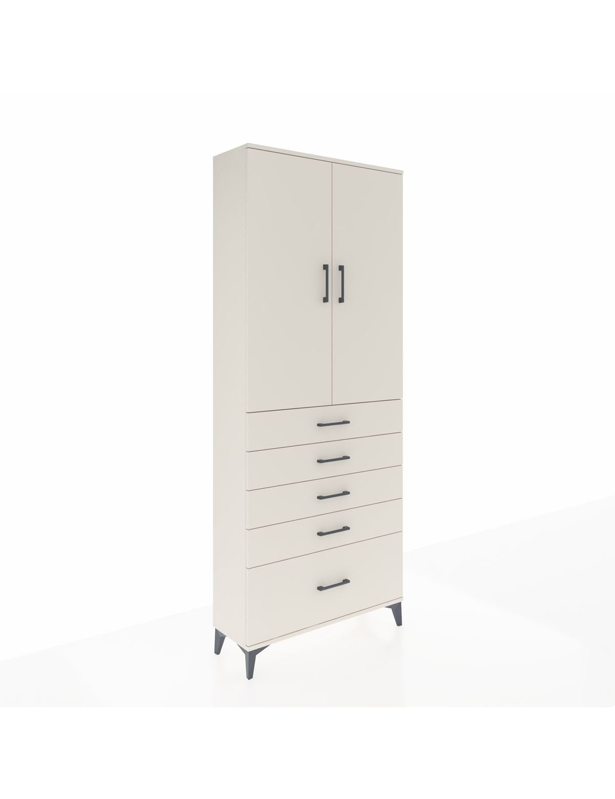 Arges Dolap 3 Raflı 5 Çekmeceli 2 Kapaklı 88x30x221 Aytaşı-Aytaşı