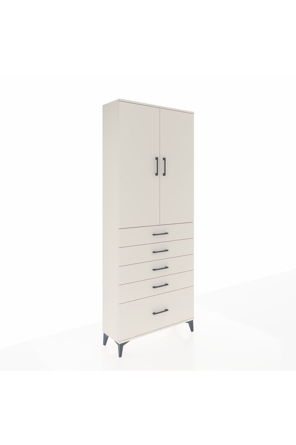 Arges Dolap 3 Raflı 5 Çekmeceli 2 Kapaklı 88x30x221 Aytaşı-Aytaşı