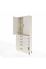 Arges Dolap 3 Raflı 5 Çekmeceli 2 Kapaklı 88x30x221 Aytaşı-Aytaşı