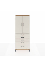 Arges Dolap 3 Raflı 5 Çekmeceli 2 Kapaklı 88x30x221 Çam-Aytaşı