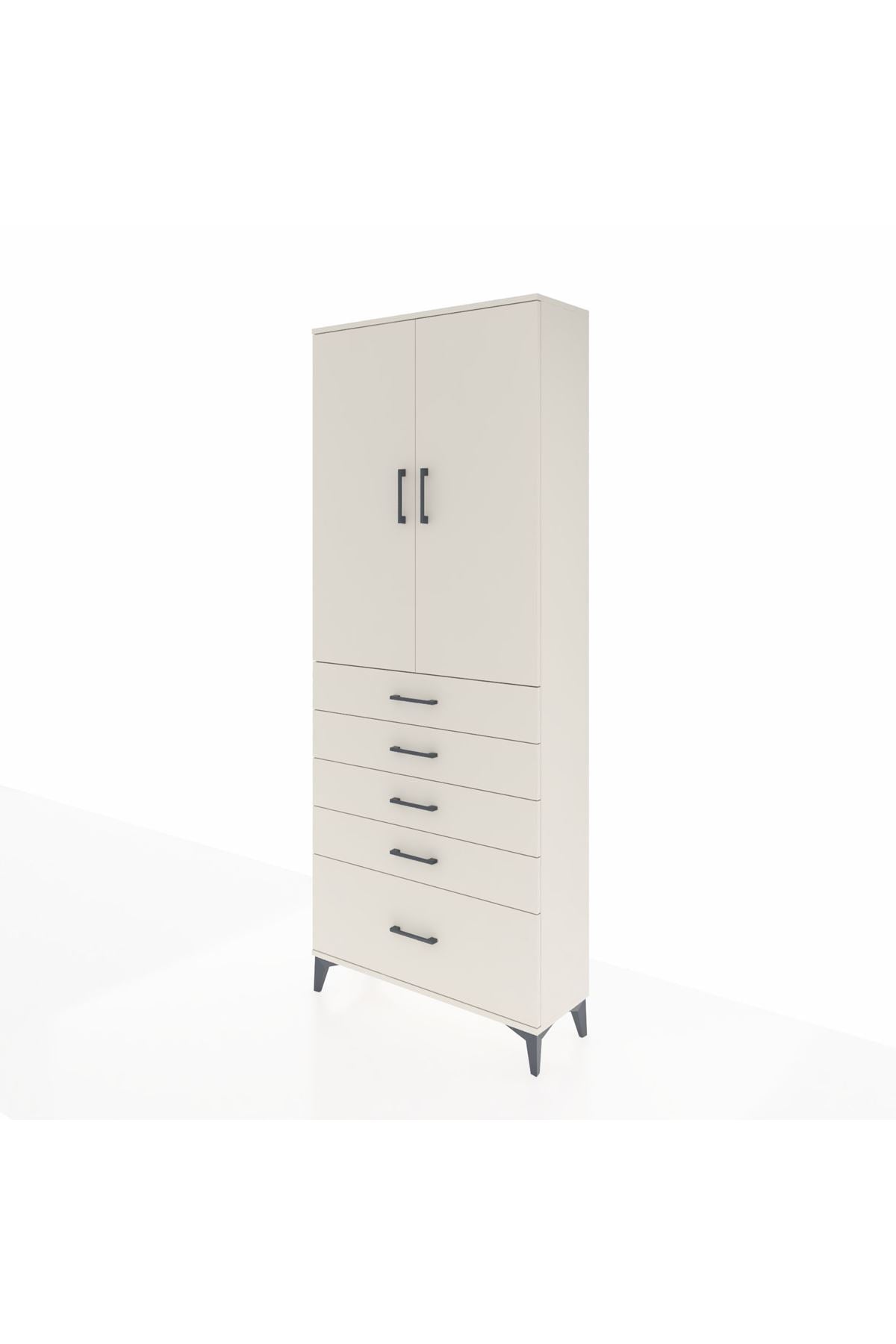 Arges Dolap 2 Raflı 5 Çekmeceli 2 Kapaklı 88x30x221 Aytaşı-Aytaşı