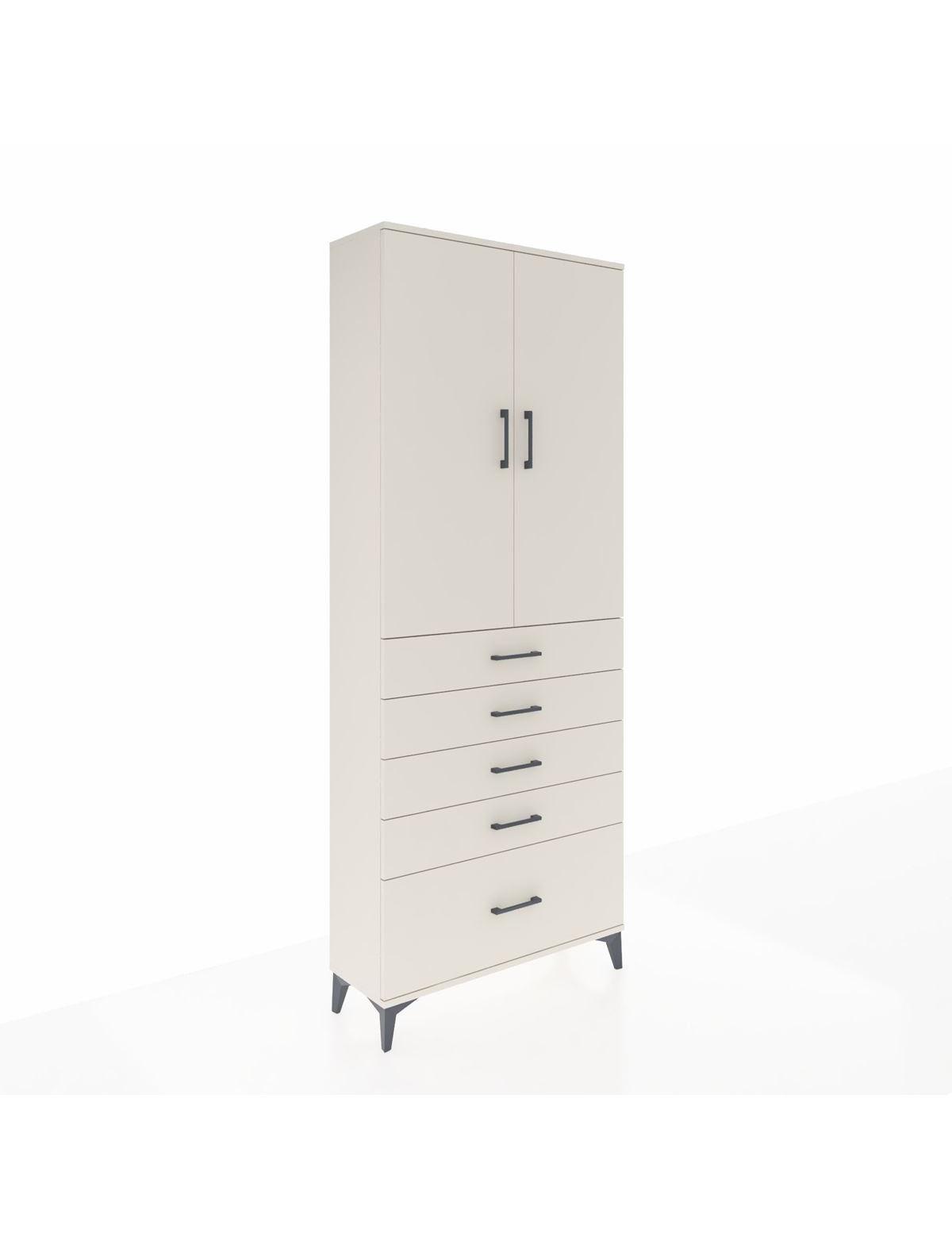 Arges Dolap 2 Raflı 5 Çekmeceli 2 Kapaklı 88x30x221 Aytaşı-Aytaşı