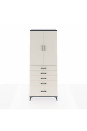 Arges Dolap 2 Raflı 5 Çekmeceli 2 Kapaklı 88x30x221 Antrasit-Aytaşı