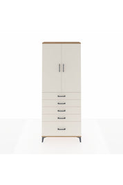 Arges Dolap 2 Raflı 5 Çekmeceli 2 Kapaklı 88x30x221 Çam-Aytaşı