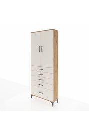 Arges Dolap 2 Raflı 5 Çekmeceli 2 Kapaklı 88x30x221 Çam-Aytaşı