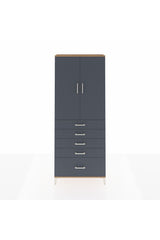 Arges Dolap 2 Raflı 5 Çekmeceli 2 Kapaklı 88x30x221