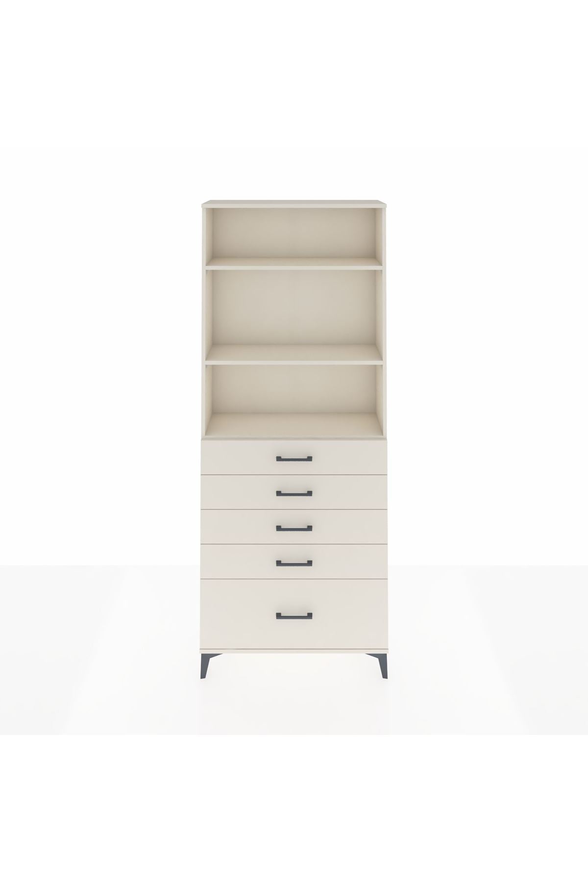 Arges Dolap 3 Raflı 5 Çekmeceli 88x30x221 Aytaşı-Aytaşı