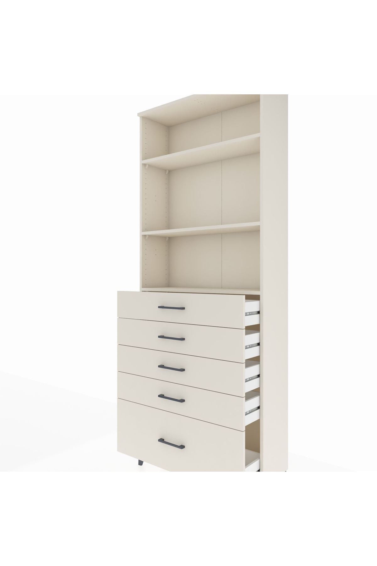 Arges Dolap 3 Raflı 5 Çekmeceli 88x30x221 Aytaşı-Aytaşı