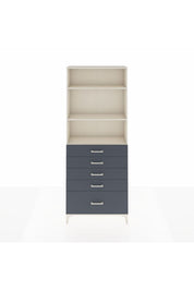 Arges Dolap 3 Raflı 5 Çekmeceli 88x30x221 Aytaşı-Antrasit