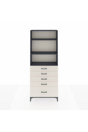 Arges Dolap 3 Raflı 5 Çekmeceli 88x30x221 Antrasit-Aytaşı