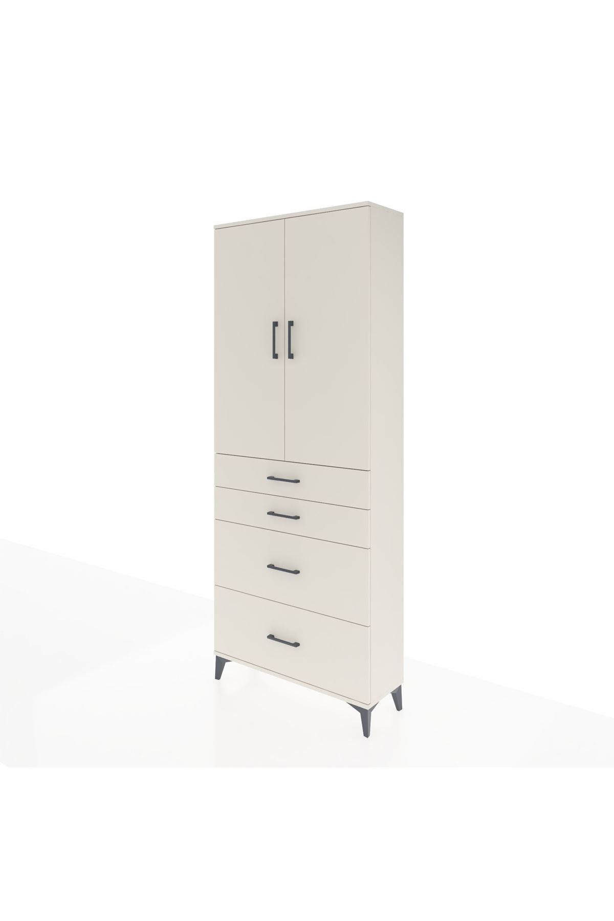 Arges Dolap 3 Raflı 4 Çekmeceli 2 Kapaklı 88x30x221 Aytaşı-Aytaşı