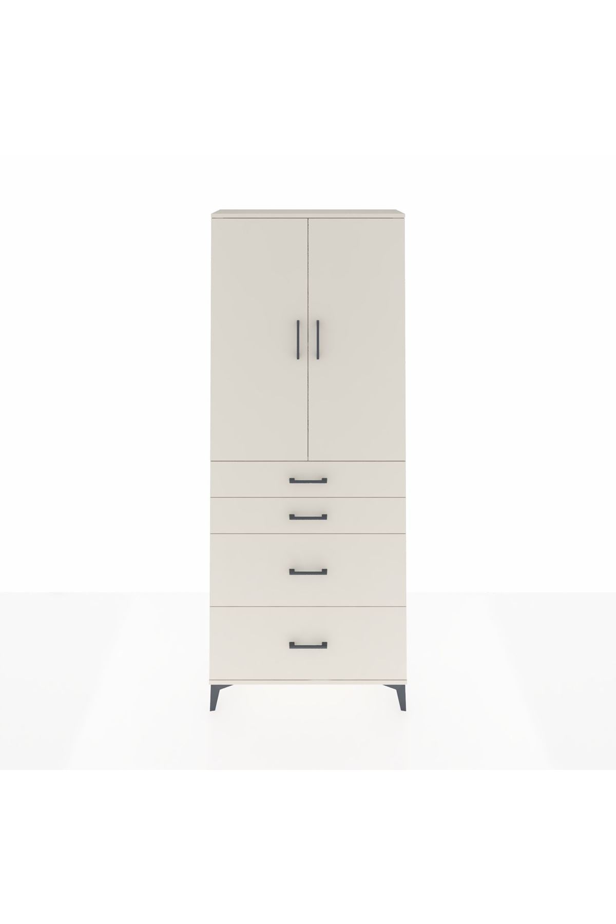 Arges Dolap 2 Raflı 4 Çekmeceli 2 Kapaklı 88x30x221 Aytaşı-Aytaşı