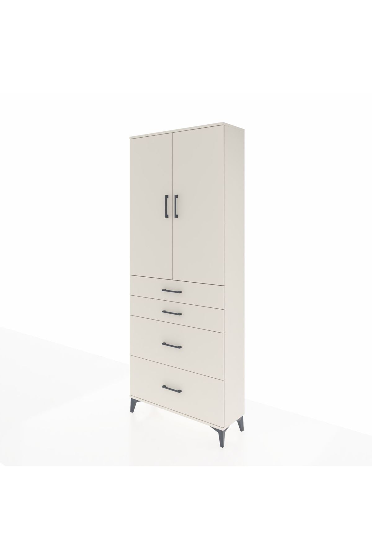 Arges Dolap 2 Raflı 4 Çekmeceli 2 Kapaklı 88x30x221 Aytaşı-Aytaşı