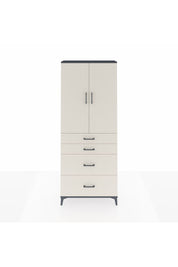 Arges Dolap 2 Raflı 4 Çekmeceli 2 Kapaklı 88x30x221 Antrasit-Aytaşı