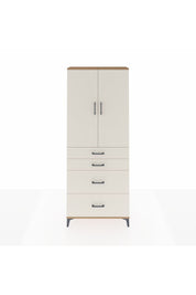 Arges Dolap 2 Raflı 4 Çekmeceli 2 Kapaklı 88x30x221 Çam-Aytaşı