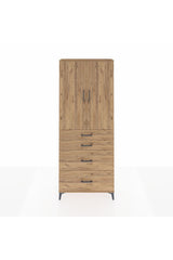 Arges Dolap 2 Raflı 4 Çekmeceli 2 Kapaklı 88x30x221