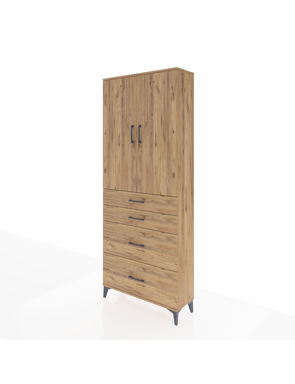 Arges Dolap 2 Raflı 4 Çekmeceli 2 Kapaklı 88x30x221 - S30M131V9A