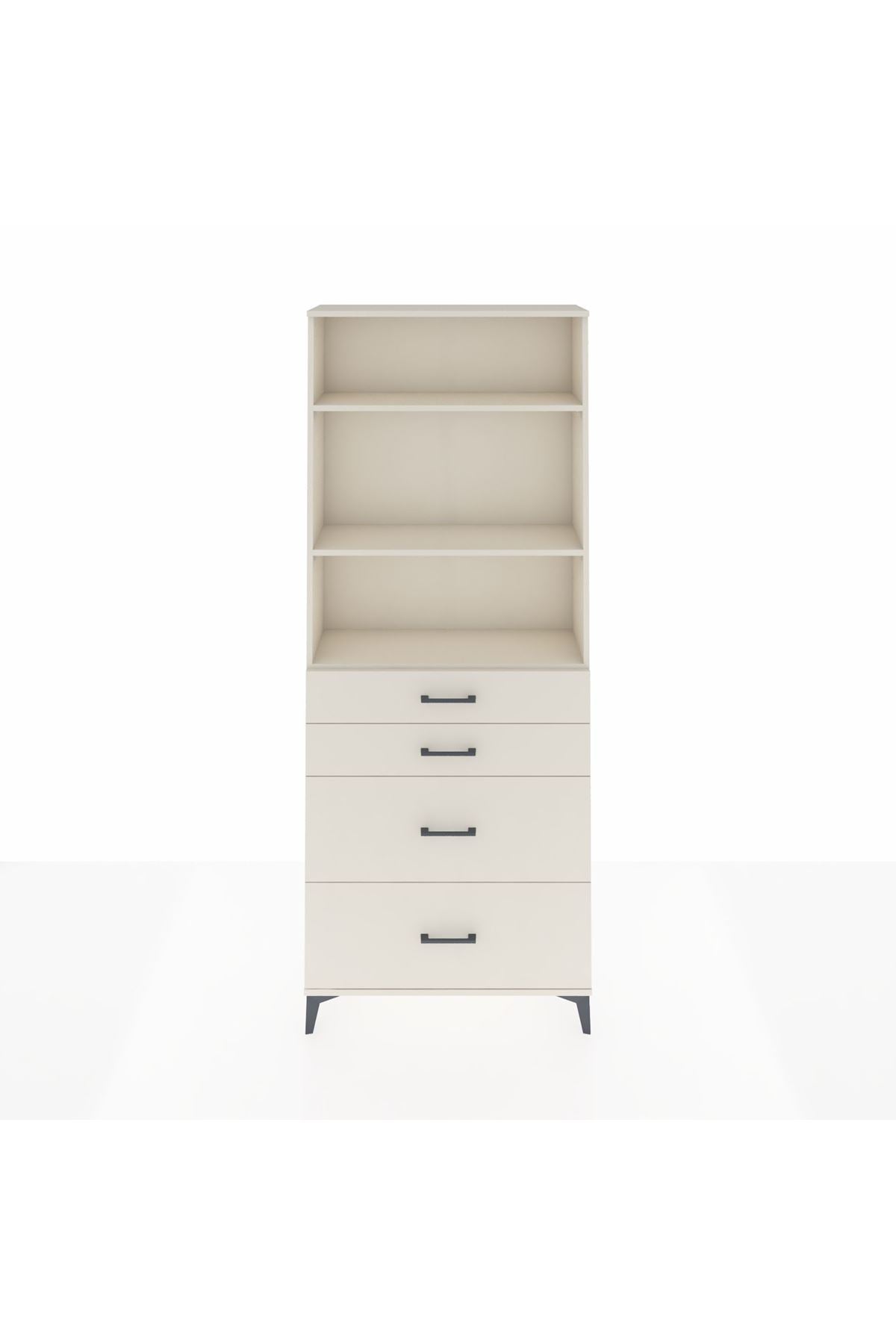 Arges Dolap 3 Raflı 4 Çekmeceli 88x30x221 Aytaşı-Aytaşı