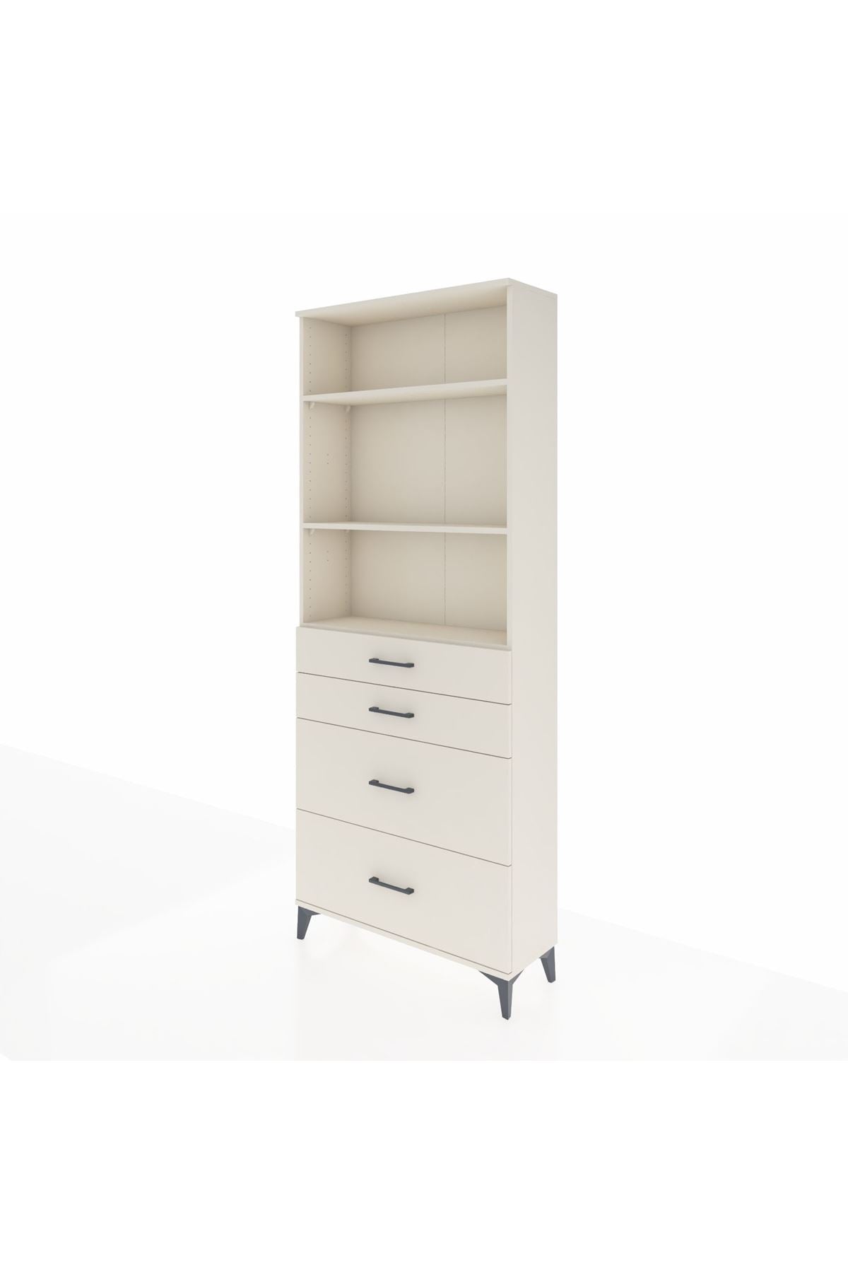 Arges Dolap 3 Raflı 4 Çekmeceli 88x30x221 Aytaşı-Aytaşı