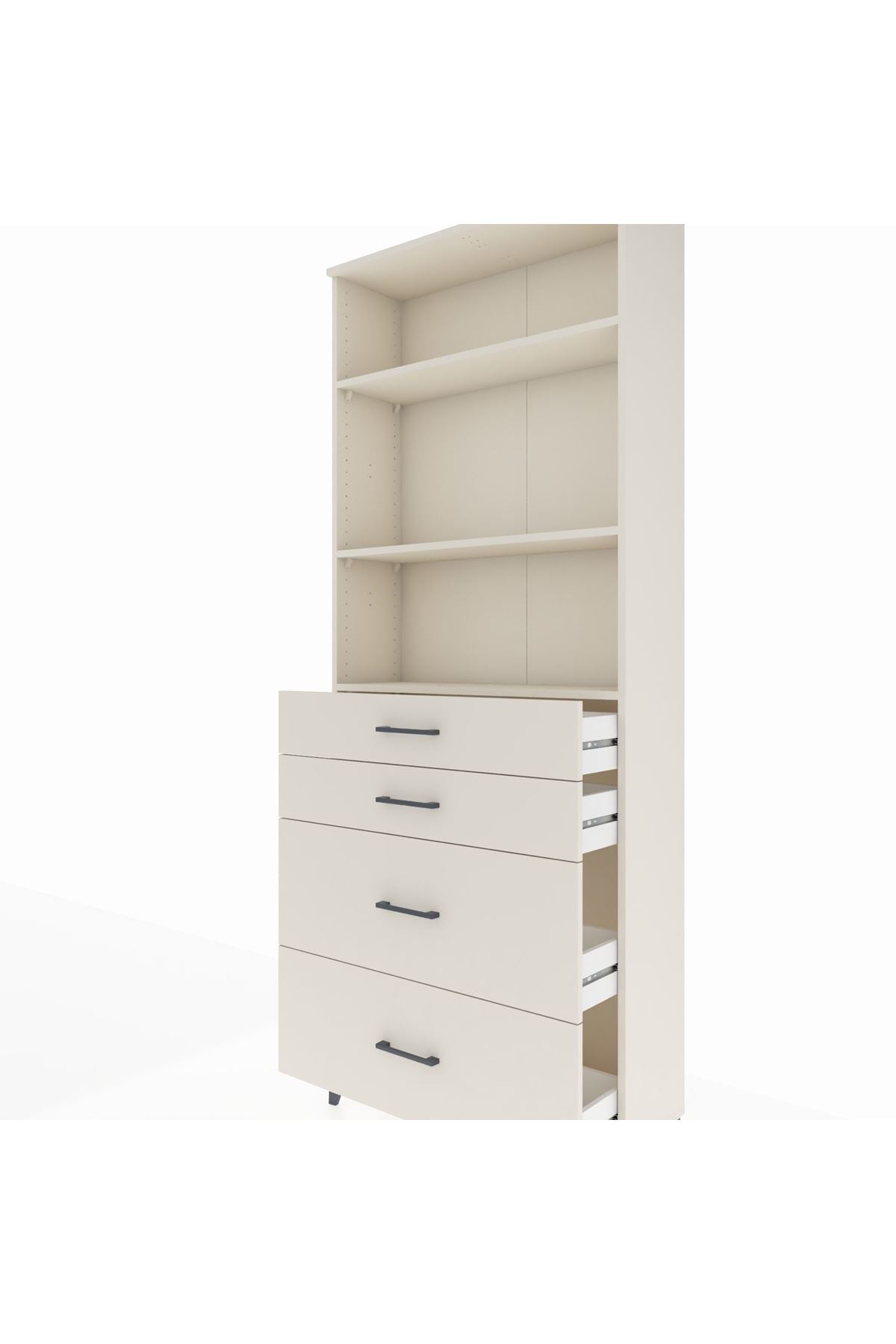 Arges Dolap 3 Raflı 4 Çekmeceli 88x30x221 Aytaşı-Aytaşı