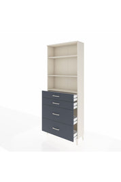 Arges Dolap 3 Raflı 4 Çekmeceli 88x30x221 Aytaşı-Antrasit