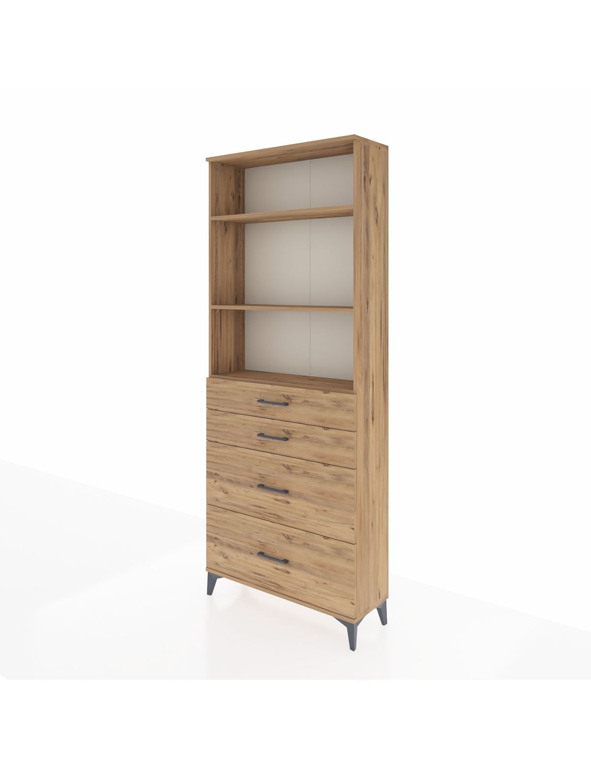 Arges Dolap 3 Raflı 4 Çekmeceli 88x30x221 - S30M132V9A