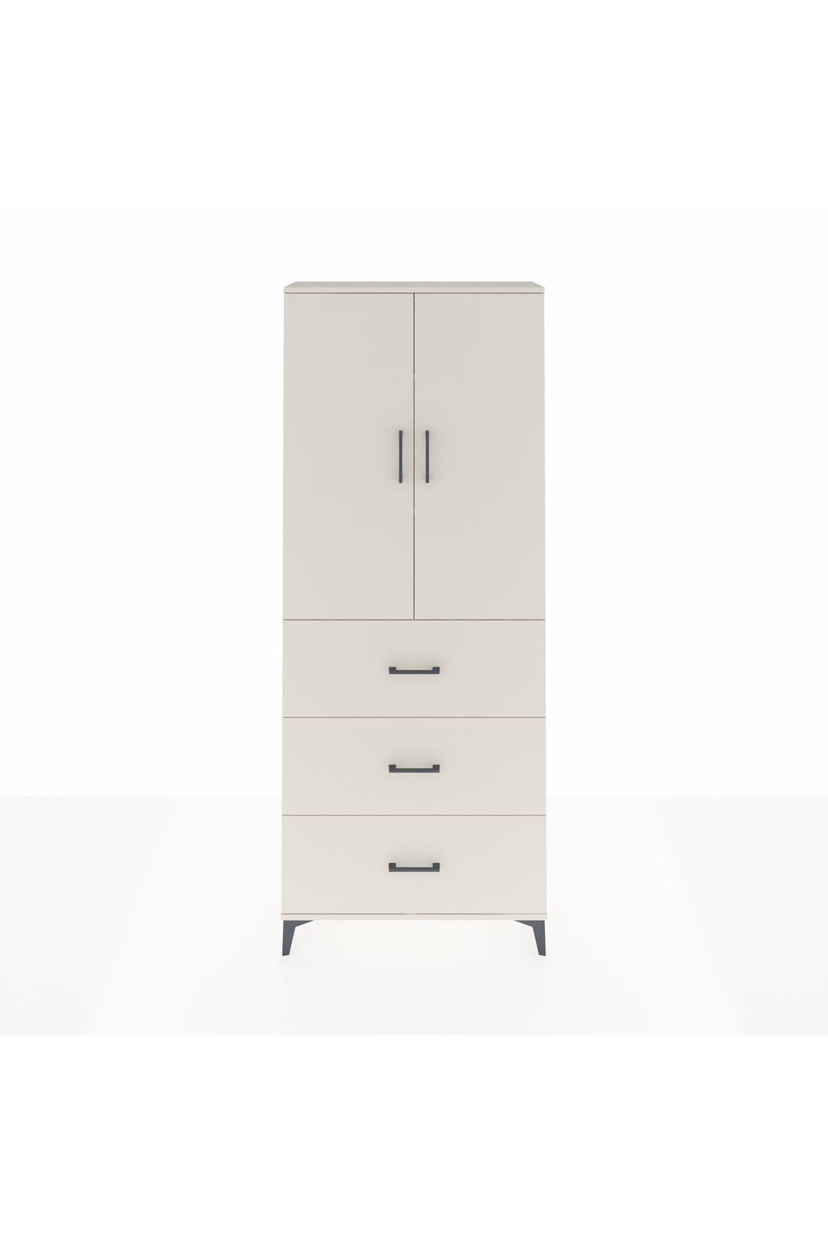 Arges Dolap 3 Raflı 3 Çekmeceli 2 Kapaklı 88x30x221 Aytaşı-Aytaşı