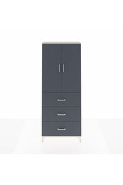 Arges Dolap 3 Raflı 3 Çekmeceli 2 Kapaklı 88x30x221 Aytaşı-Antrasit